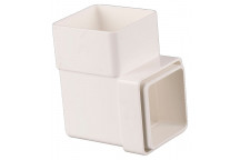 65MM SQUARE DOWNPIPE 92.5 BEND WHITE BR508W