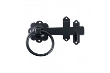 TIMCO RING GATE LATCH - PLAIN BLACK 6in 1 EA