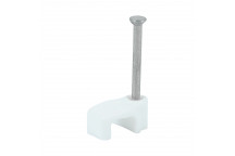 TIMCO FLAT CABLE CLIP WHITE To fit 1.0mm 100 PCS