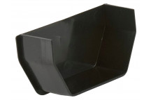114MM SQUARE GUTTER INTERNAL STOPEND BLACK BR056B