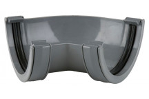 112MM HALF ROUND GUTTER ANGLE 135 GREY BR049G