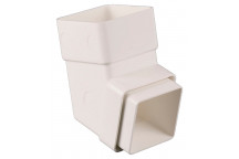 65MM SQUARE DOWNPIPE 112.5 BEND WHITE BR509W