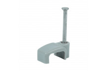 TIMCO FLAT TWIN&EARTH CABLE CLIP GRY To fit 2.5mm 100 PCS