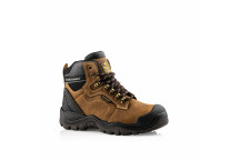 BUCKLER BUCKSHOT SAFETY LACE BOOT BROWN  LEATHER SIZE 9