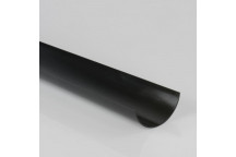 112MM X 2M ROUND GUTTER BLACK BR041B