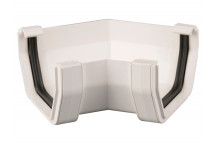 114MM SQUARE GUTTER ANGLE 135 WHITE BR059W