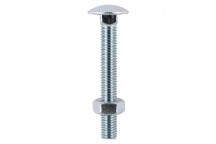 TIMCO CARRIAGE BOLT & HEX NUT - BZP M12 x 180 8 PCS
