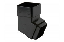 65MM SQUARE DOWNPIPE 112.5 BEND BLACK BR509B