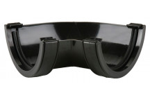 112MM HALF ROUND GUTTER ANGLE 120 BLACK BR048/120B