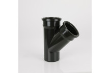 110MM SOIL 135 D/SOCKET BRANCH W/OUT BOSSES BLACK BS419B