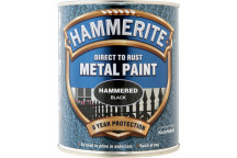 HAMMERITE METAL PAINT HAMMERED  BLACK 750ML