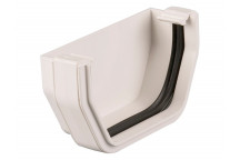 114MM SQUARE EXT STOPEND WHITE BR057W