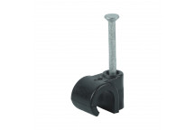 TIMCO ROUND CABLE CLIP BLACK To fit 7.0mm 100 PCS