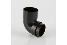 68MM ROUND DOWNPIPE 92.5 BEND BLACK BR208B