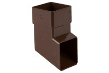 65MM SQUARE DOWNPIPE SHOE BROWN BR516BR