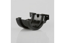 112MM ROUND GUTTER JOINT BRACKET BLACK BR044B