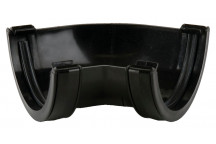 112MM HALF ROUND GUTTER ANGLE 135 BLACK BR049B