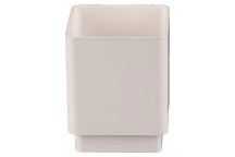 65MM SQUARE DOWNPIPE CONNECTOR WHITE BR506W