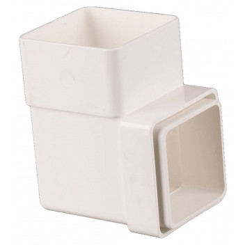 65MM SQUARE DOWNPIPE 92.5 BEND WHITE BR508W