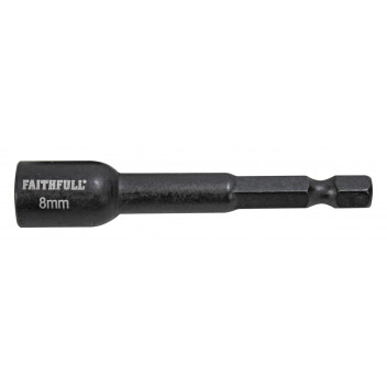FAITHFULL MAG IMPACT NUT DRIVER 8MM X 1/4IN HEX