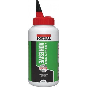 SOUDAL D4 PU WOOD ADHESIVE 5 MINUTE 750G BROWN