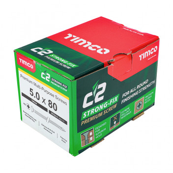 TIMCO C2 STRONG-FIX PZ CSK ZYP 5.0 x 80 200 PCS