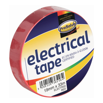 PROSOLVE ELECTRICAL TAPE 19MM X 33M RED