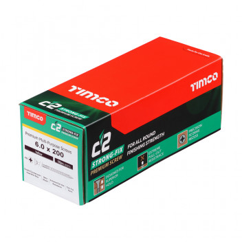 TIMCO C2 STRONG-FIX PZ CSK ZYP 6.0 x 200 100 PCS