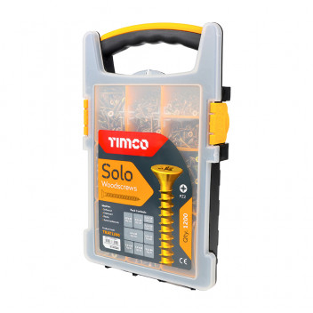 TIMCO SOLO WOODSCREW MIXED TRAY ZYP 1200pcs 1200 PCS