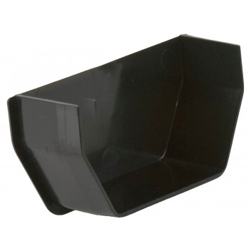 114MM SQUARE GUTTER INTERNAL STOPEND BLACK BR056B