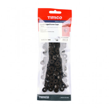 TIMCO SMALL HINGED SCREW CAP - BROWN To fit 3.0 to 4.5 Screw 100 PCS