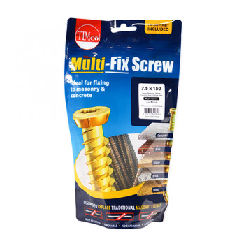 TIMCO MULTI-FIX CONCRETE SCREW - ZYP 7.5 x 150 30 PCS