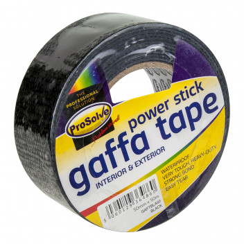 PROSOLVE GAFFA TAPE BLACK 50MM  X 50M