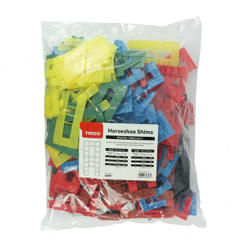 TIMCO ASSORTED HORSESHOE SHIMS 1.0 - 6.0mm 200 PCS