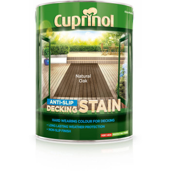 CUPRINOL ANTI-SLIP DECKING STAIN NATURAL OAK 5L