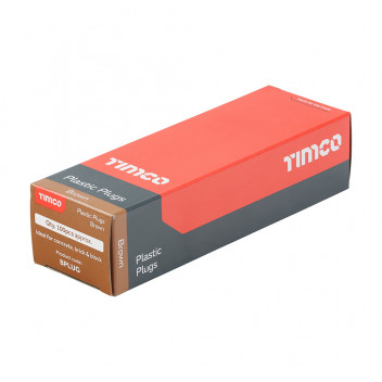 TIMCO PLASTIC PLUGS - BROWN 36mm 100 PCS