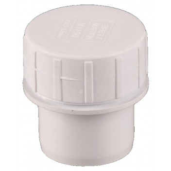 40MM SOLVENT WASTE ACCESS PLUG WHITE W2190WP