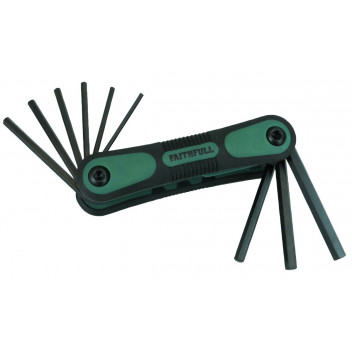 FAITHFULL FOLDING HEX KEY SET (9) A/F