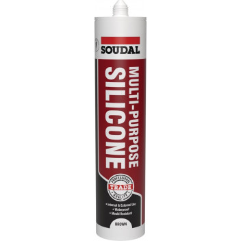 SOUDAL MULTI-PURPOSE SILICONE 270ML BROWN