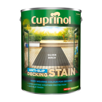 CUPRINOL ANTI-SLIP DECKING STAIN SILVER BIRCH 5L