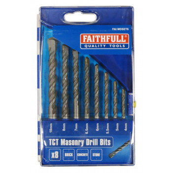 FAITHFULL STANDARD MASONRY DRI LL SET 8PC