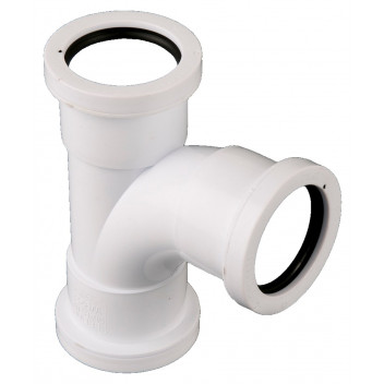 40MM P/FIT WASTE 92.5 SWEPT TEE WHITE W923W