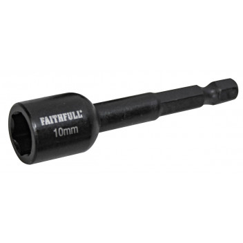 FAITHFULL MAG IMPACT NUT DRIVER 10MM X 1/4IN HEX