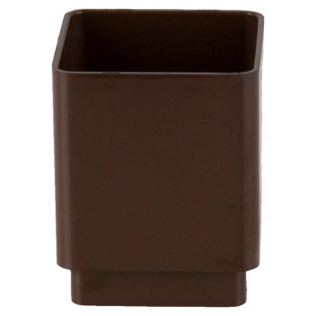 65MM SQUARE DOWNPIPE CONNECTOR BROWN BR506BR