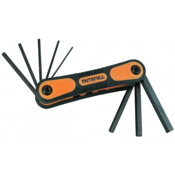 FAITHFULL FOLDING HEX KEY SET (8) METRIC