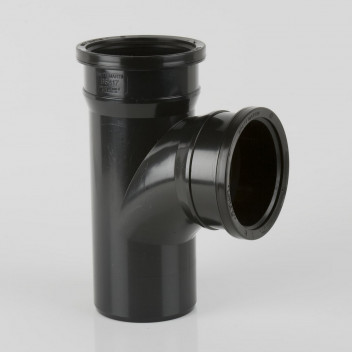 110MM SOIL 92.5 BRANCH WITHOUT BOSSES BLACK BS417B