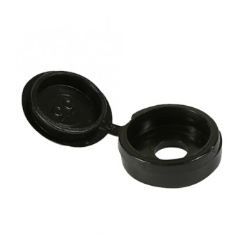TIMCO SMALL HINGED SCREW CAP - BLACK To fit 3.0 to 4.5 Screw 100 PCS