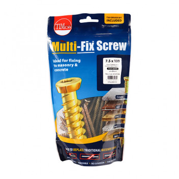 TIMCO MULTI-FIX CONCRETE SCREW - ZYP 7.5 x 100 55 PCS