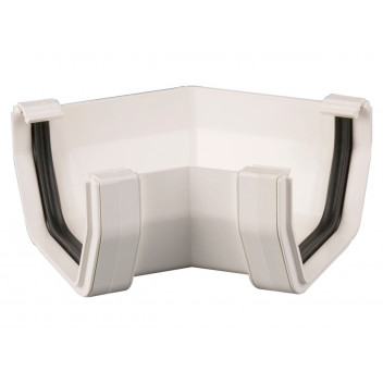 114MM SQUARE GUTTER ANGLE 135 WHITE BR059W