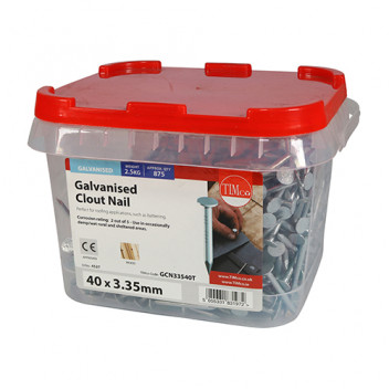 TIMCO CLOUT NAIL - GALVANISED 40 x 3.35 2.50 KG